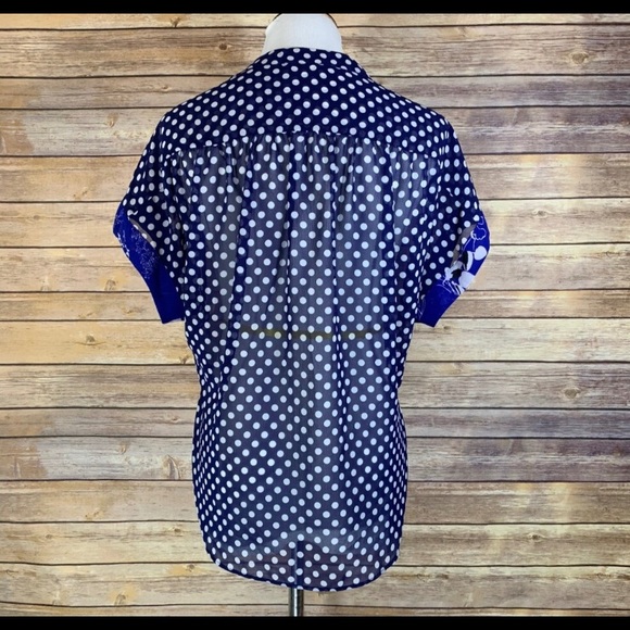 Leifnotes Anthropologie Sheer Printed Blouse - Picture 3 of 7